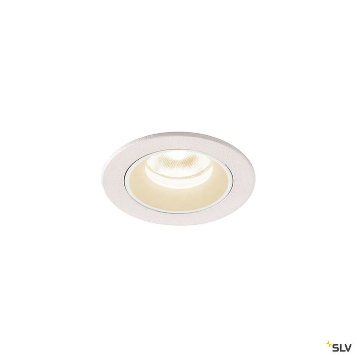 NUMINOS XS, white recessed ceiling light, 4000K 20°
