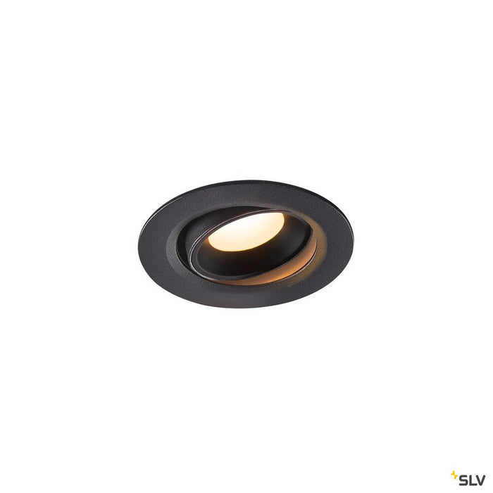 NUMINOS MOVE XS, black recessed ceiling light, 3000K 20°