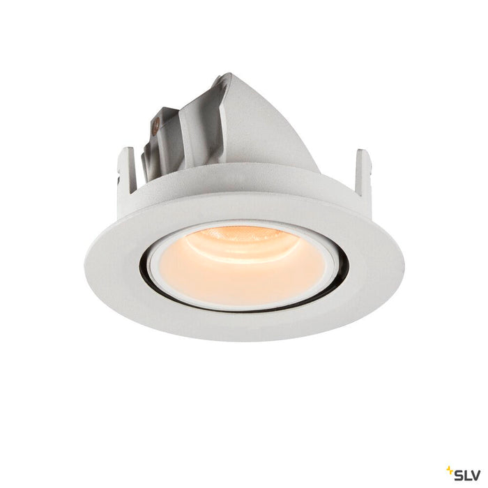 NUMINOS GIMBLE XS, white recessed ceiling light, 2700K 40°