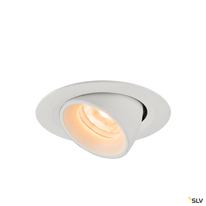 NUMINOS GIMBLE XS, white recessed ceiling light, 2700K 55°