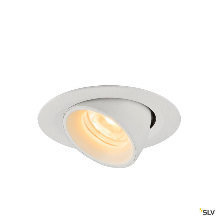 NUMINOS GIMBLE XS, white recessed ceiling light, 3000K 20°