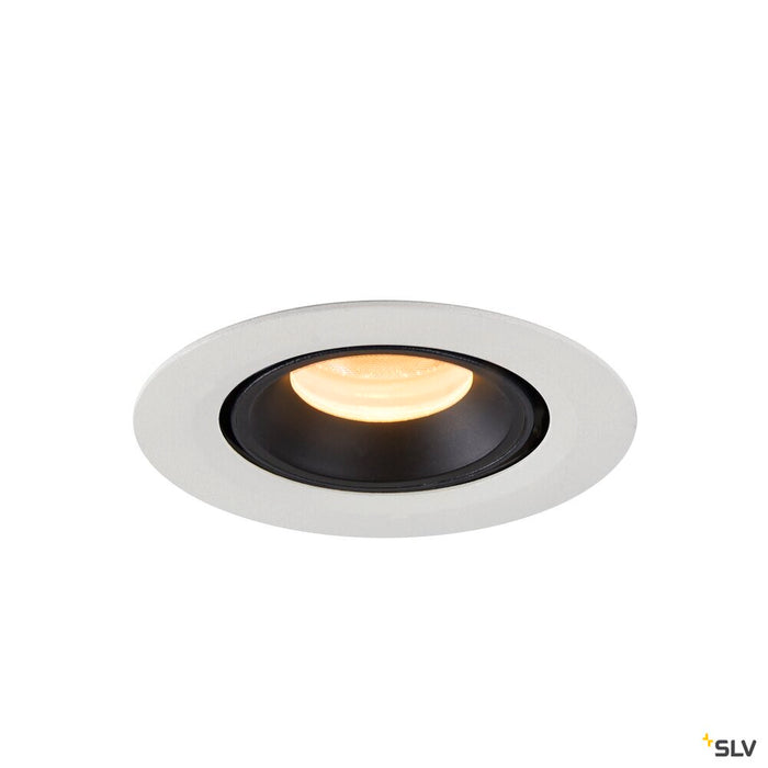 NUMINOS GIMBLE XS, black / white recessed ceiling light, 3000K 40°