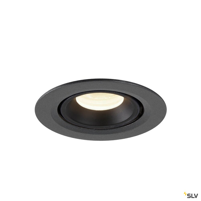 NUMINOS GIMBLE XS, black recessed ceiling light, 4000K 20°