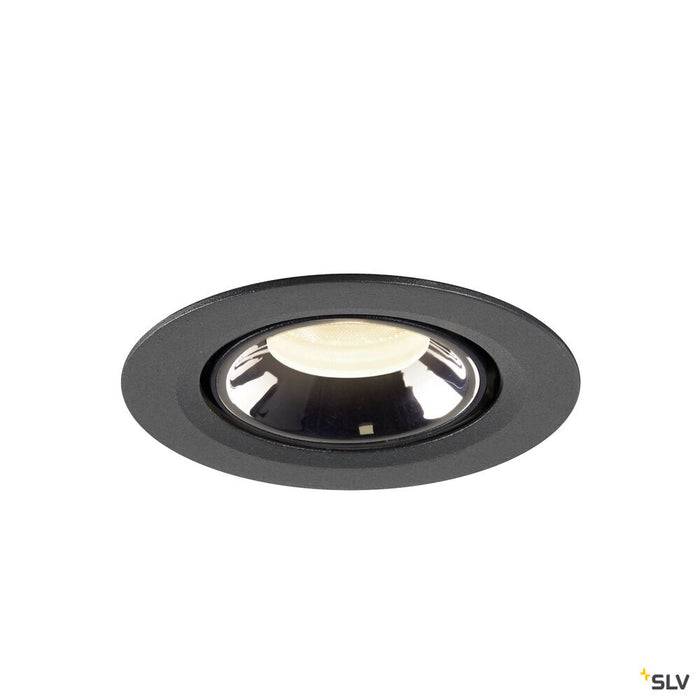 NUMINOS GIMBLE XS, black / chrome recessed ceiling light, 4000K 40°