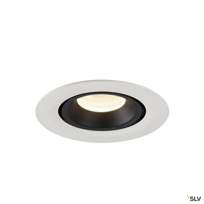 NUMINOS GIMBLE XS, white / black recessed ceiling light, 4000K 20°