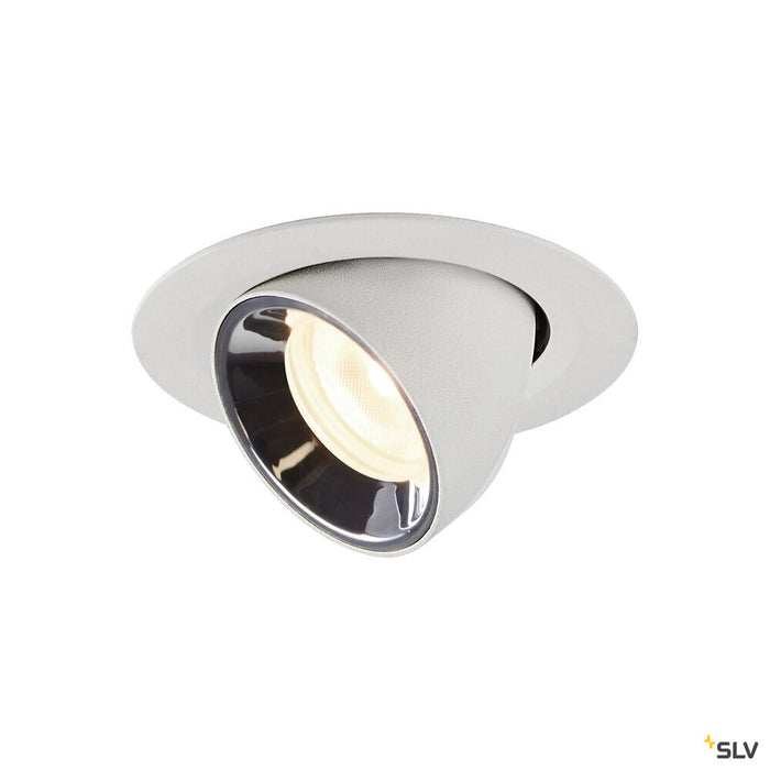 NUMINOS GIMBLE XS, white / chrome recessed ceiling light, 4000K 20°