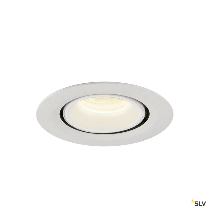 NUMINOS GIMBLE XS, white recessed ceiling light, 4000K 55°