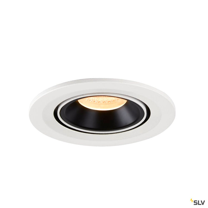 NUMINOS GIMBLE S, white / black recessed ceiling light, 3000K 55°