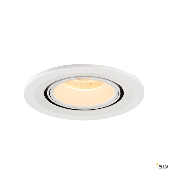 NUMINOS GIMBLE S, white recessed ceiling light, 3000K 55°