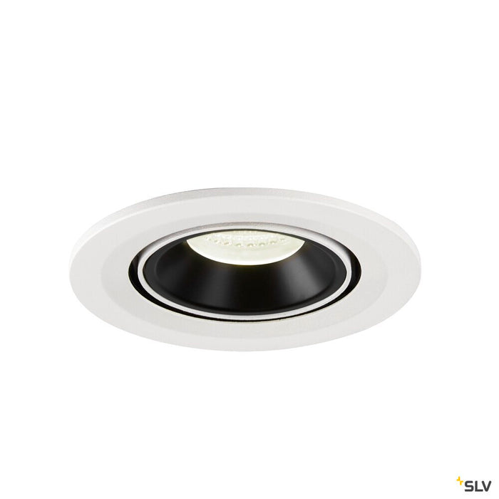 NUMINOS GIMBLE S, white / black recessed ceiling light, 4000K 20°