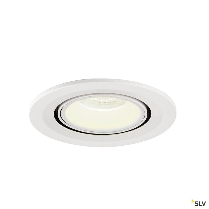 NUMINOS GIMBLE S, white recessed ceiling light, 4000K 55°