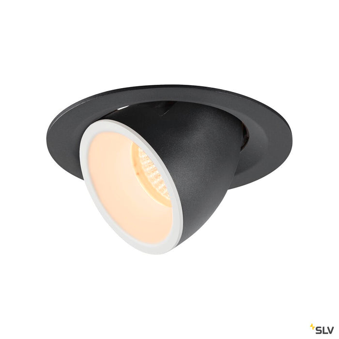 NUMINOS GIMBLE M, white / black recessed ceiling light, 2700K 20°