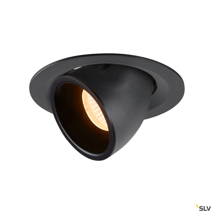NUMINOS GIMBLE M, black recessed ceiling light, 2700K 40°