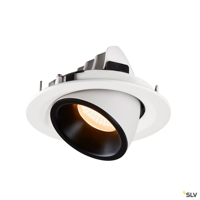 NUMINOS GIMBLE M, black / white recessed ceiling light, 2700K 20°