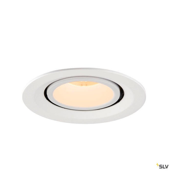 NUMINOS GIMBLE M, white recessed ceiling light, 2700K 20°