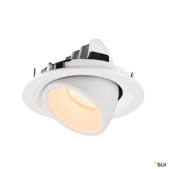NUMINOS GIMBLE M, white recessed ceiling light, 2700K 20°