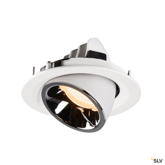 NUMINOS GIMBLE M, white / chrome recessed ceiling light, 2700K 20°