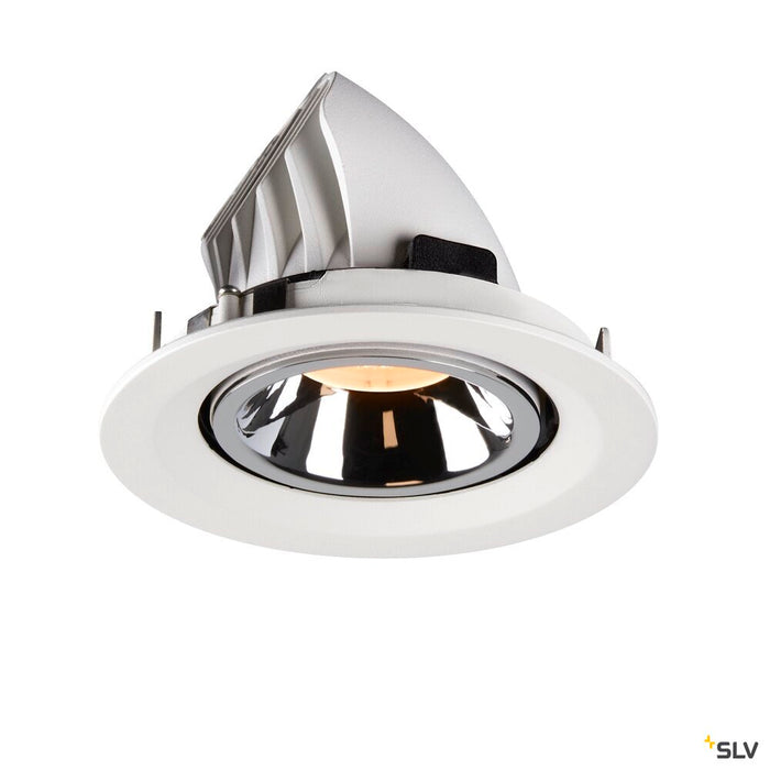 NUMINOS GIMBLE M, white / chrome recessed ceiling light, 2700K 20°