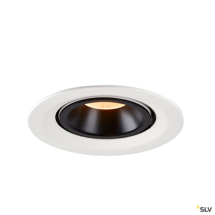 NUMINOS GIMBLE M, white / black recessed ceiling light, 2700K 40°