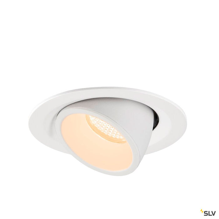 NUMINOS GIMBLE M, white recessed ceiling light, 2700K 55°