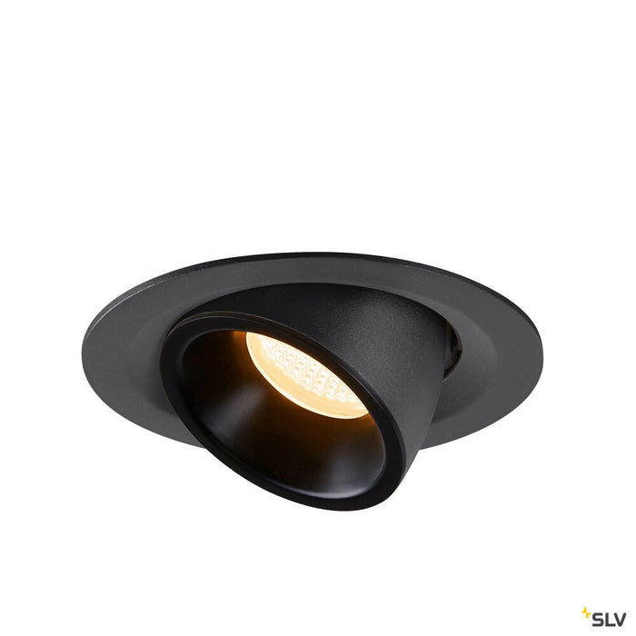 NUMINOS GIMBLE M, black recessed ceiling light, 3000K 20°