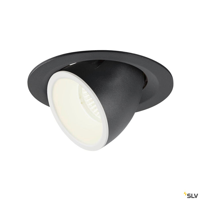 NUMINOS GIMBLE M, black / white recessed ceiling light, 4000K 20°
