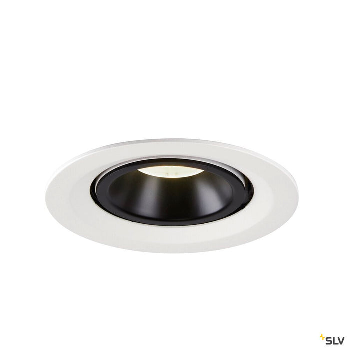 NUMINOS GIMBLE M, white / black recessed ceiling light, 4000K 20°
