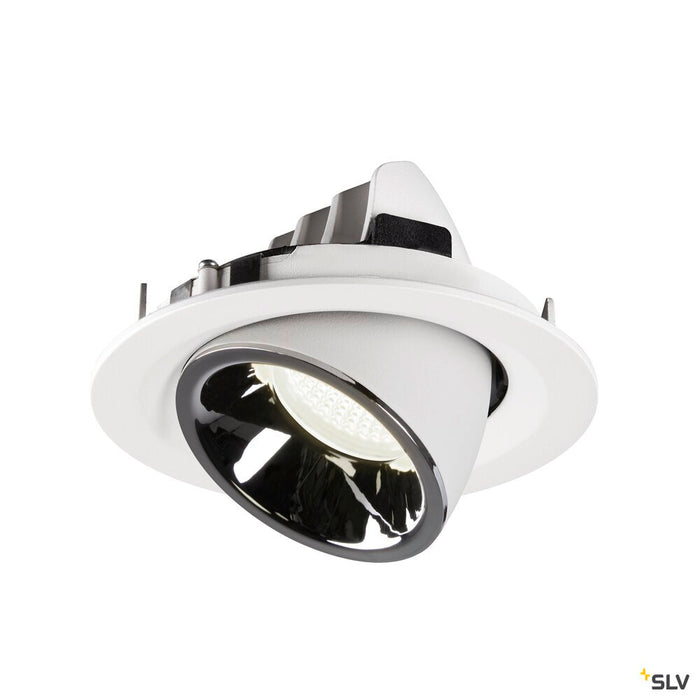 NUMINOS GIMBLE M, white / chrome recessed ceiling light, 4000K 20°