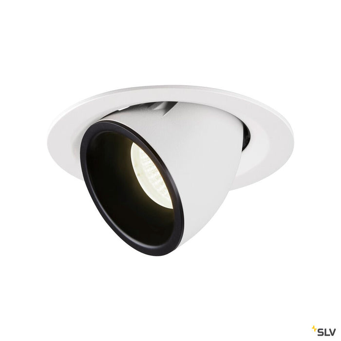 NUMINOS GIMBLE M, white / black recessed ceiling light, 4000K 55°
