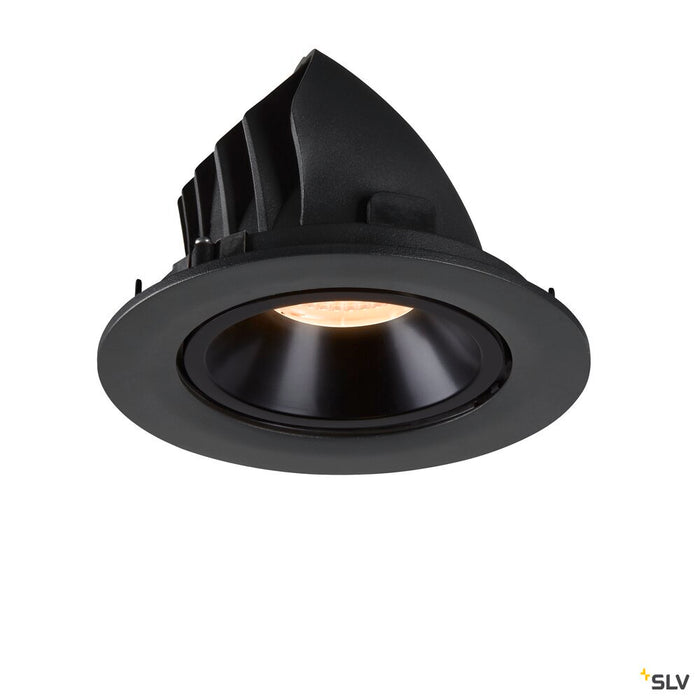 NUMINOS GIMBLE L, black recessed ceiling light, 2700K 20°