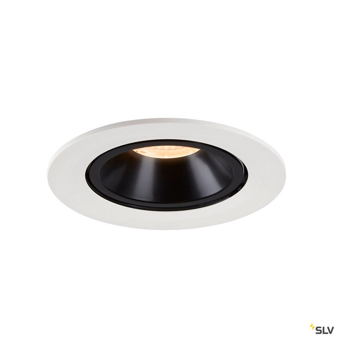 NUMINOS GIMBLE L, white / black recessed ceiling light, 2700K 20°