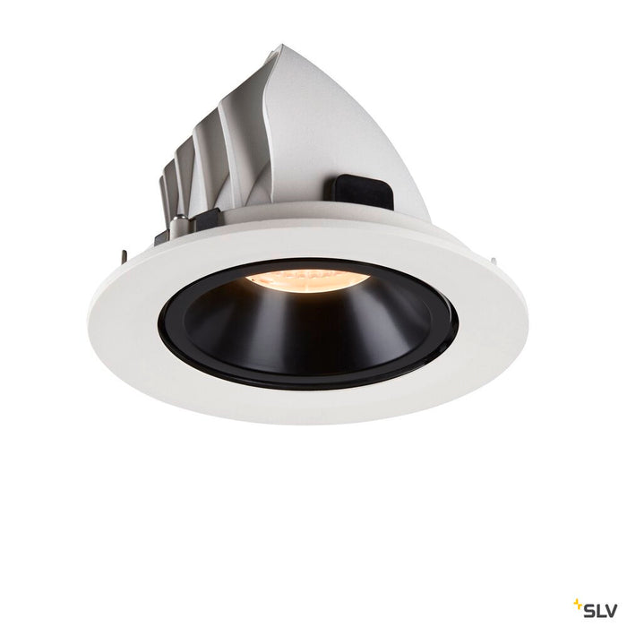 NUMINOS GIMBLE L, white / black recessed ceiling light, 2700K 20°