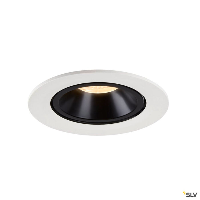 NUMINOS GIMBLE L, black / white recessed ceiling light, 3000K 20°