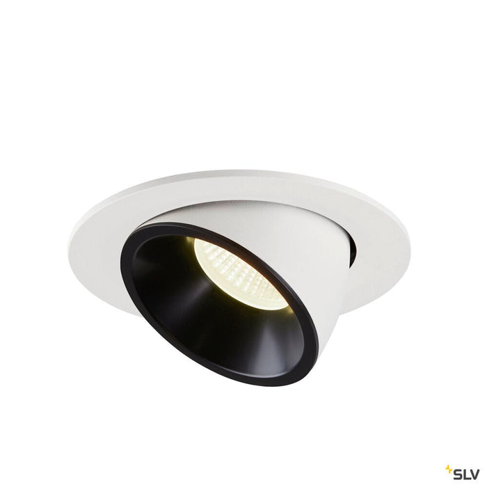 NUMINOS GIMBLE L, white / black recessed ceiling light, 4000K 20°
