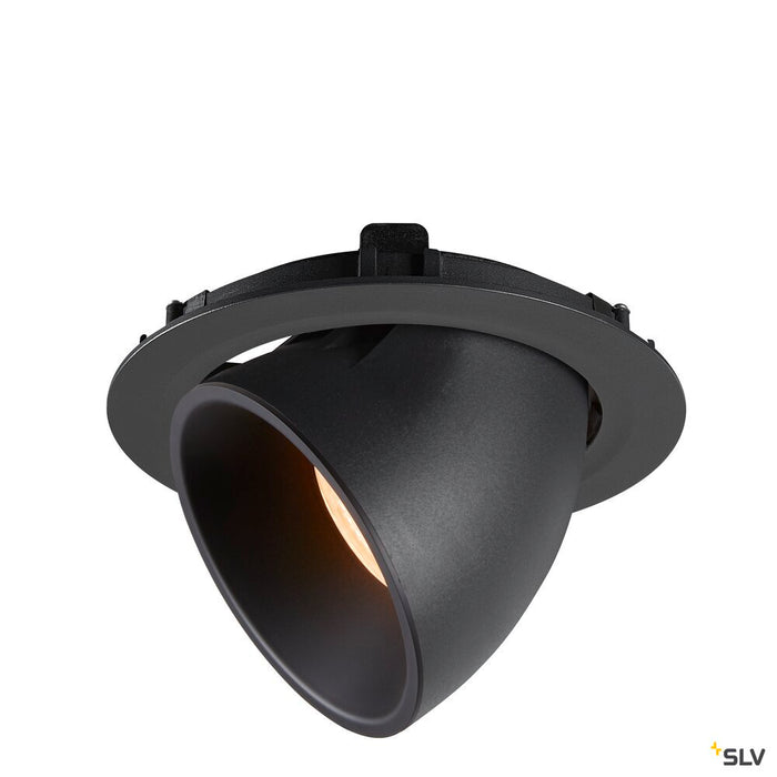 NUMINOS GIMBLE XL, black recessed ceiling light, 2700K 20°