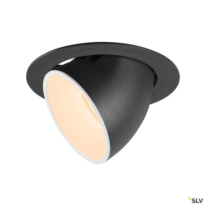 NUMINOS GIMBLE XL, black / white recessed ceiling light, 2700K 20°