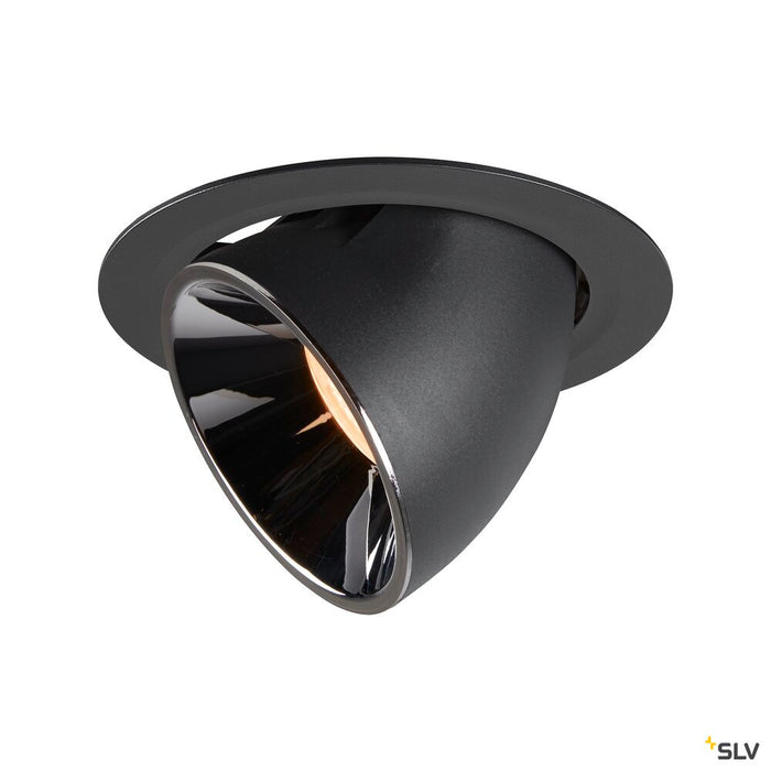 NUMINOS GIMBLE XL, black / chrome recessed ceiling light, 2700K 240°