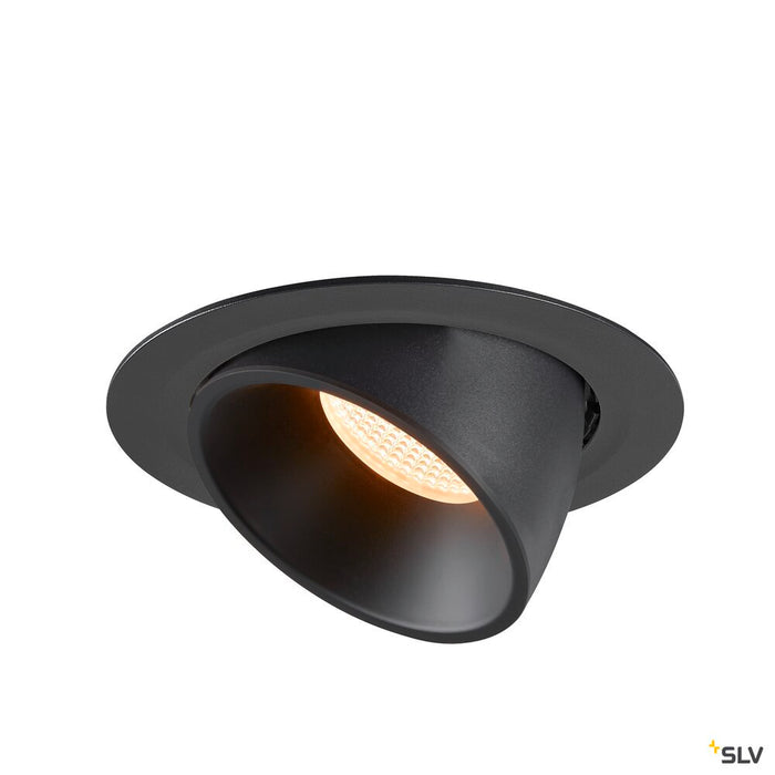 NUMINOS GIMBLE XL, black recessed ceiling light, 2700K 55°