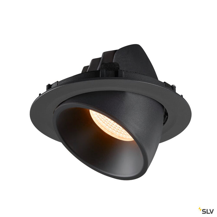 NUMINOS GIMBLE XL, black recessed ceiling light, 2700K 55°