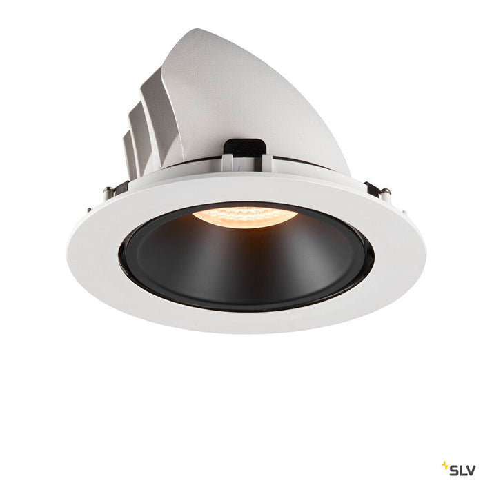 NUMINOS GIMBLE XL, white / black recessed ceiling light, 2700K 55°