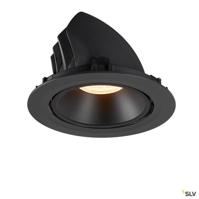 NUMINOS GIMBLE XL, black recessed ceiling light, 3000K 20°