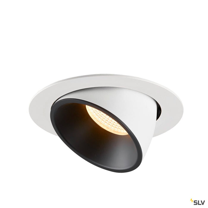 NUMINOS GIMBLE XL, white / black recessed ceiling light, 3000K 20°