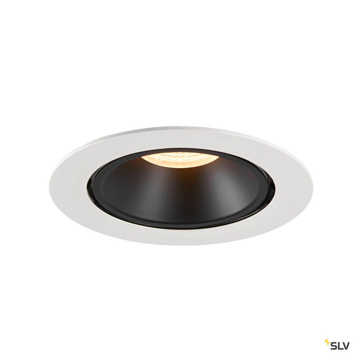 NUMINOS GIMBLE XL, white / black recessed ceiling light, 3000K 20°