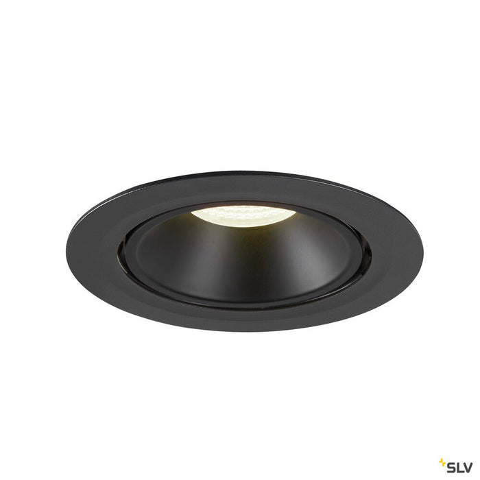 NUMINOS GIMBLE XL, black recessed ceiling light, 4000K 20°