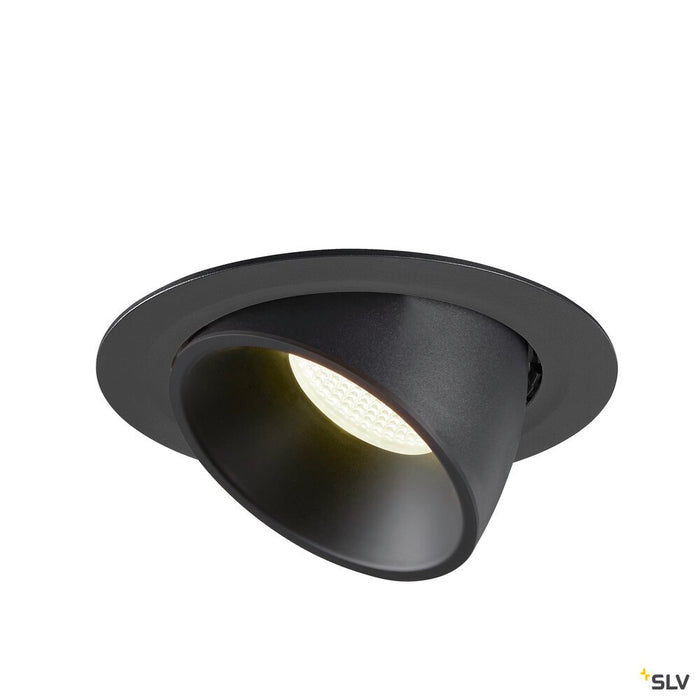 NUMINOS GIMBLE XL, black recessed ceiling light, 4000K 40°