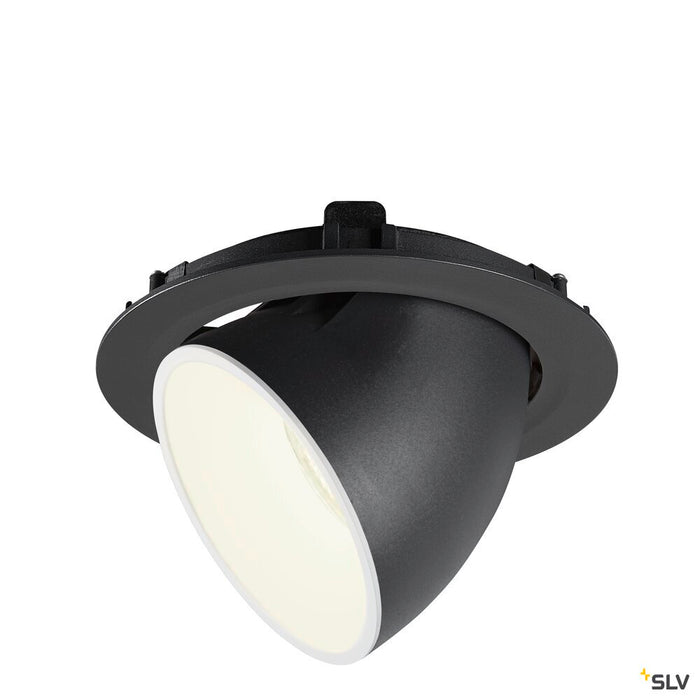 NUMINOS GIMBLE XL, black / white recessed ceiling light, 4000K 40°