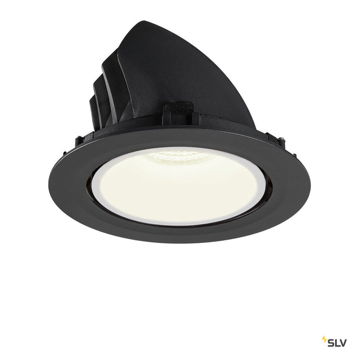 NUMINOS GIMBLE XL, black / white recessed ceiling light, 4000K 40°