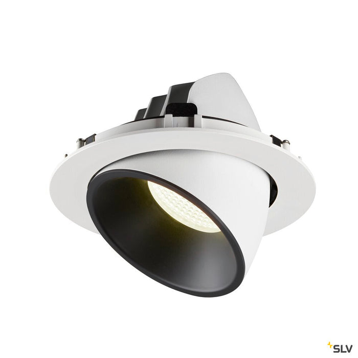 NUMINOS GIMBLE XL, white / black recessed ceiling light, 4000K 40°