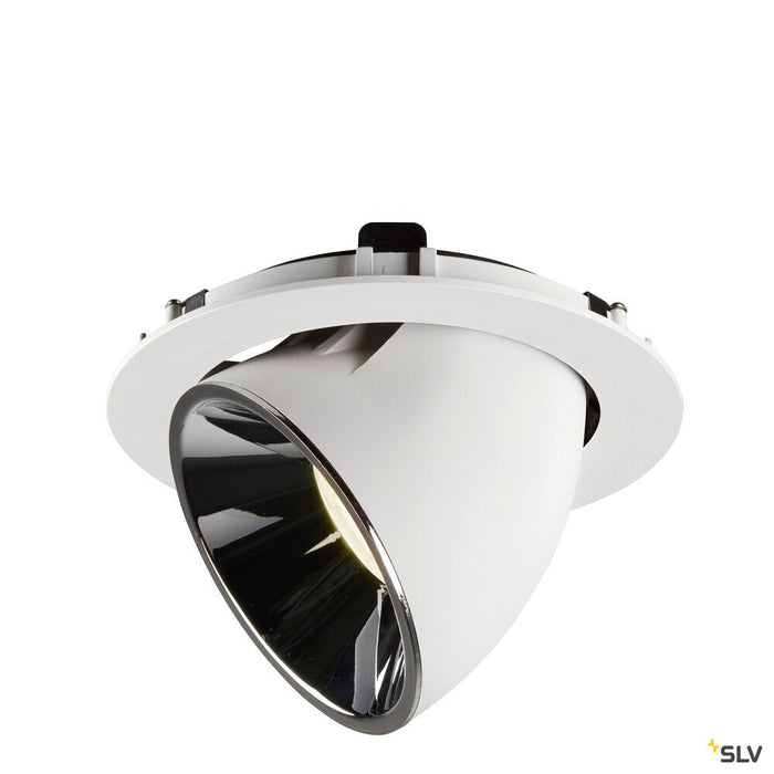 NUMINOS GIMBLE XL, white / chrome recessed ceiling light, 4000K 55°