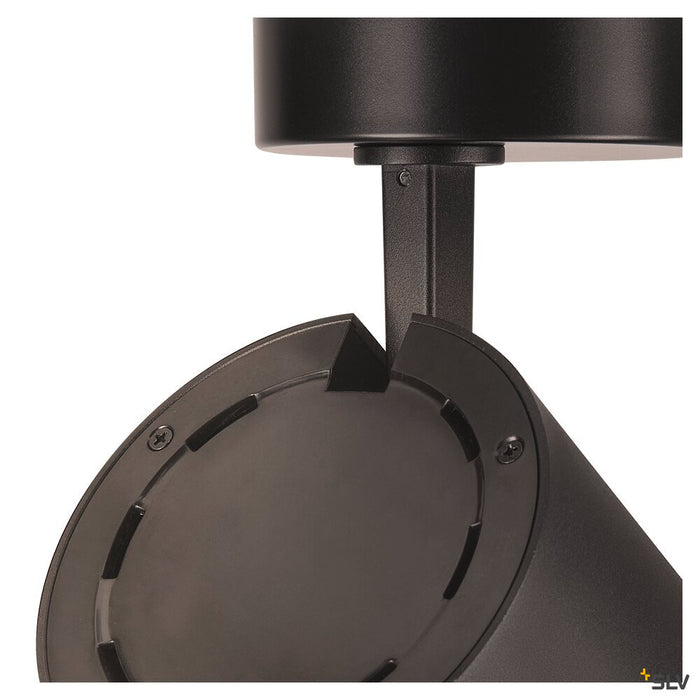 NUMINOS SPOT XL PHASE, black ceiling mounted light, 36W 3000K 24°